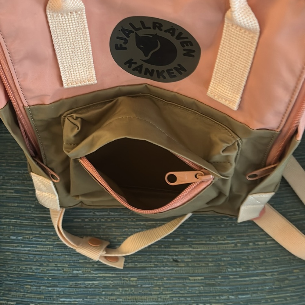 Fjallraven Mini Tan & Pink Backpack - Picture 4 of 4